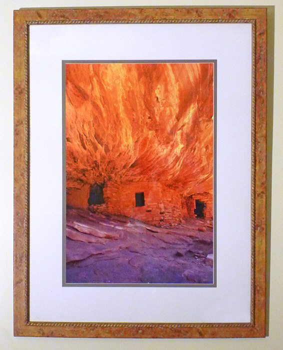 #33 House on Fire Ruins, Utah, 44x34" with frame