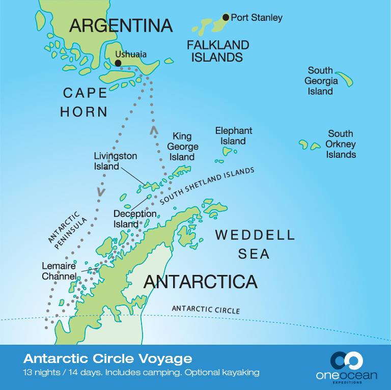 Antarctic Photo Tour Map